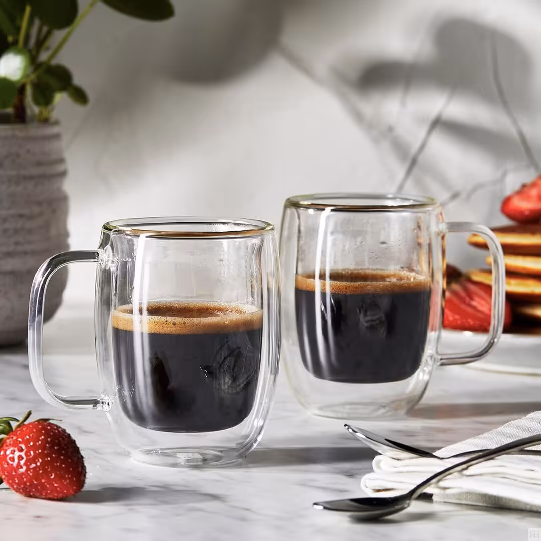 ست دو عددی لیوان دسته دار 134ml اسپرسو زولینگ مدل سورنتو پلاس ZWILLING Sorrento Plus 2 Piece, 134ml Espresso glass set