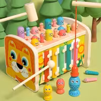 اسباب بازی چوبی کوبه و چکش طرح شیر کد 5567490