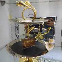 ظرف شیرینی خوری  دوطبقه گل  لیلیوم  اصلی