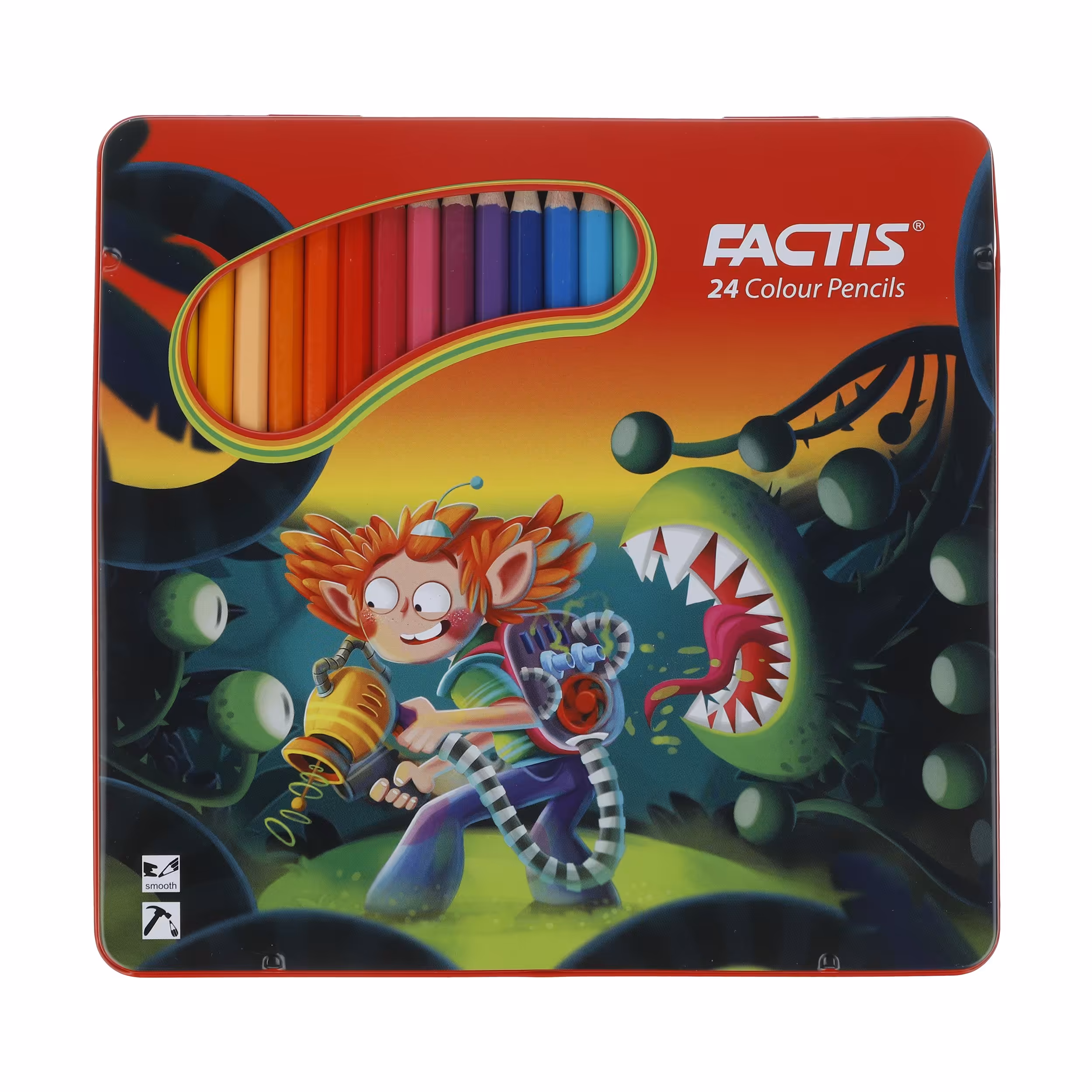 مدادرنگی 24 رنگ فکتیس جعبه فلزی