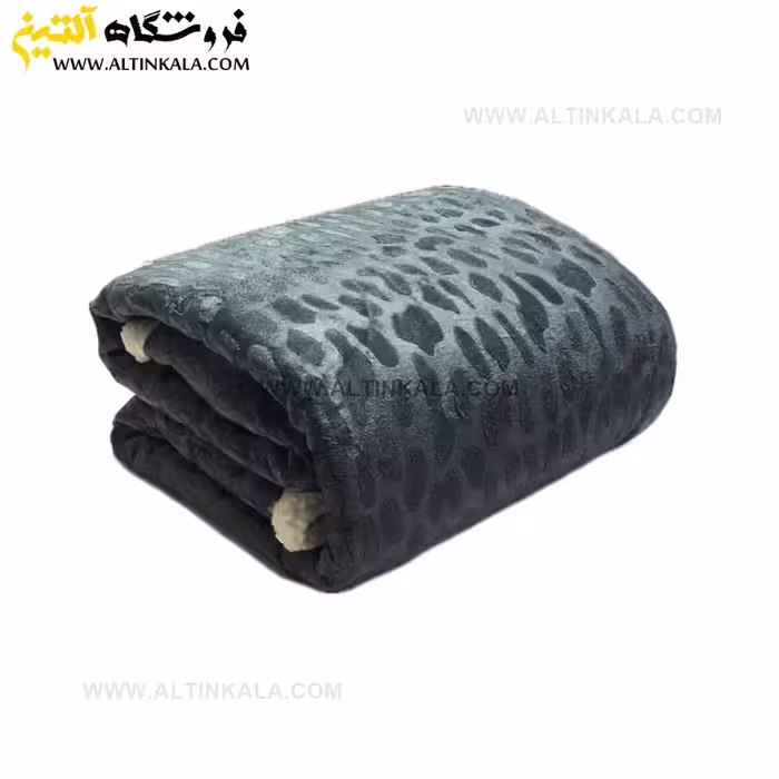 پتو گوسفندی نوجوان دولایه سایز 120×150 طرح سنگی نوک مدادی