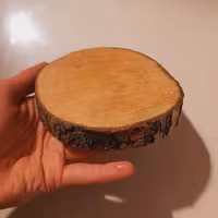 زیرلیوانی چوبی خام 12 سانتی