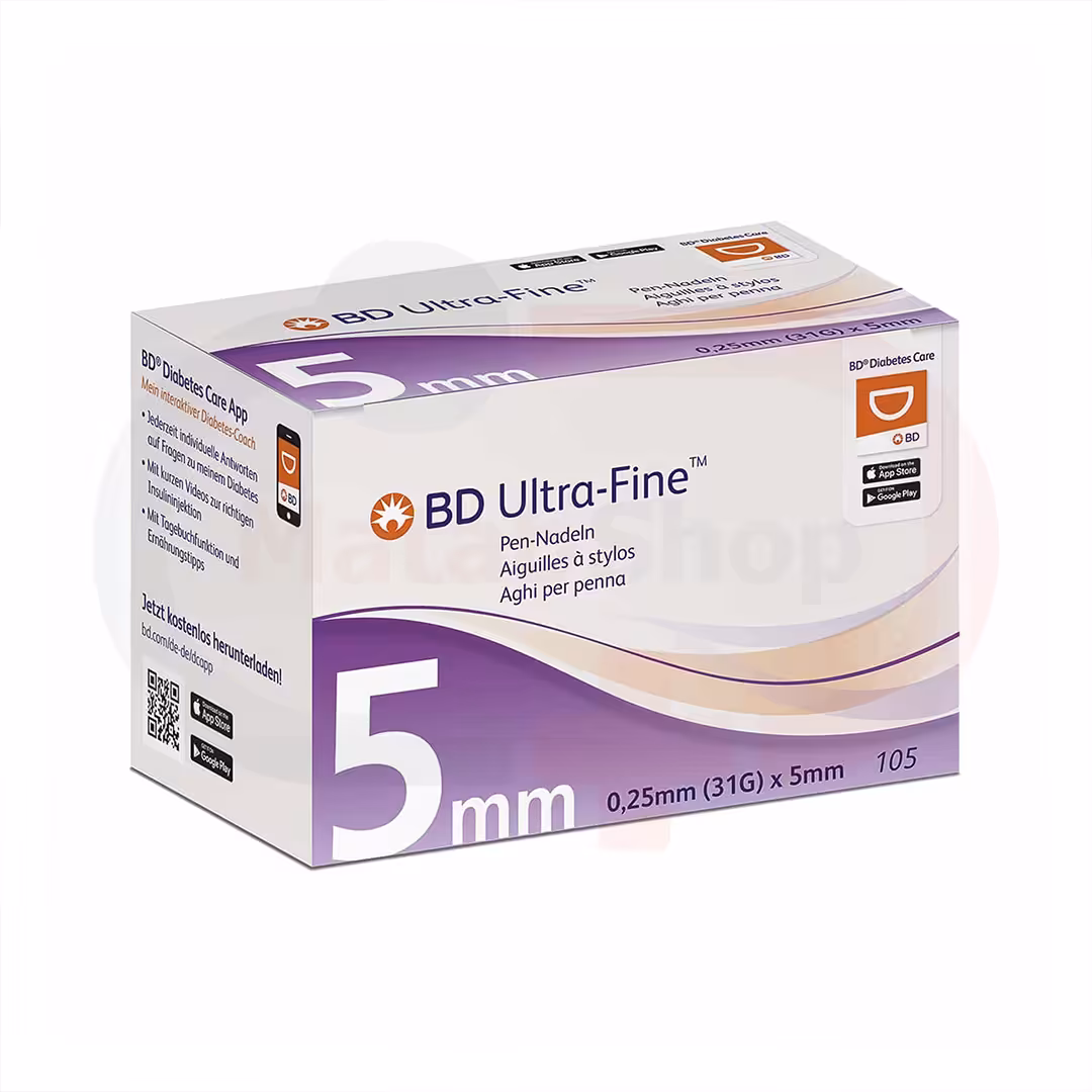 پن انسولین BD سایز 5 بسته 100 عددی