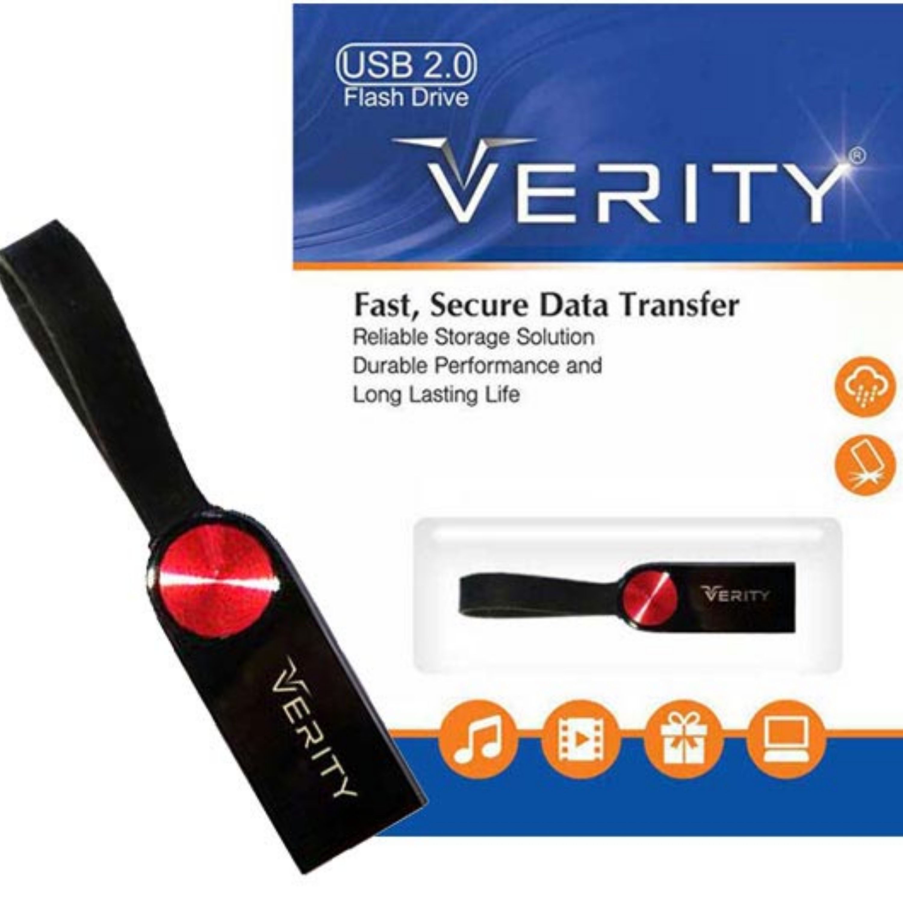 فلش 64GB USB 2.0 Verity V815 با گارانتی مادام العمر