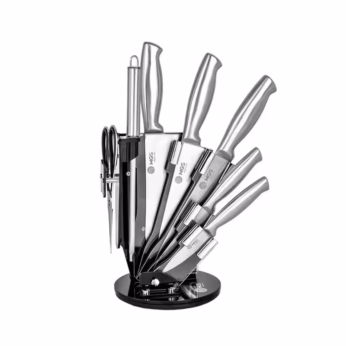 سرویس چاقو آشپزخانه 9 پارچه ام جی اس مدل KS-9016B