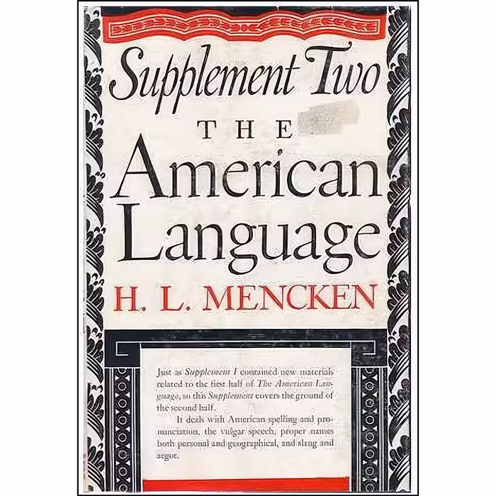 کتاب زبان اصلی American Language Supplement  اثر H L Mencken انتشارات Knopf