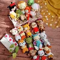  حیوانات کوچولو بافتنی قابل سفارش به صورت تک و عمده. این عکس نمونه بافت خودم هست