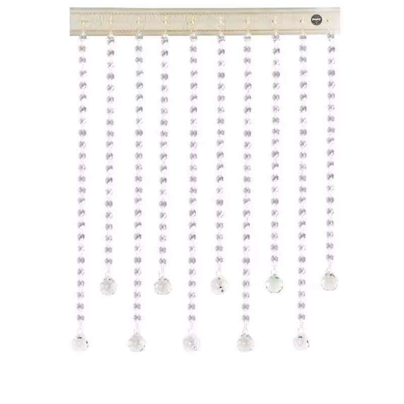 پرده آویز آریا کریستال مدل کوتاه و بلند عرض 50 و ارتفاع 30 سانتیمتر(بی رنگ)