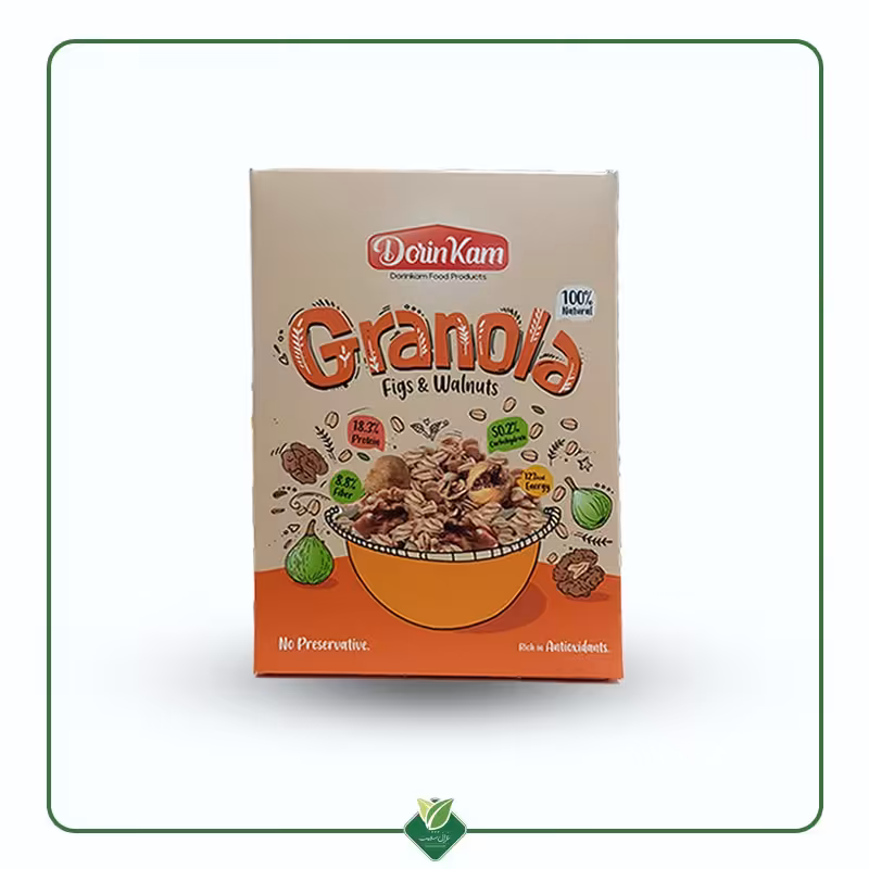 گرانولا حاوی انجیر و گردو درین کام 300 گرم