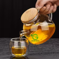 قوری چای و دمنوش شعله مستقیم بامبو پیرکس 700 میلی لیتر کد Gw160301002