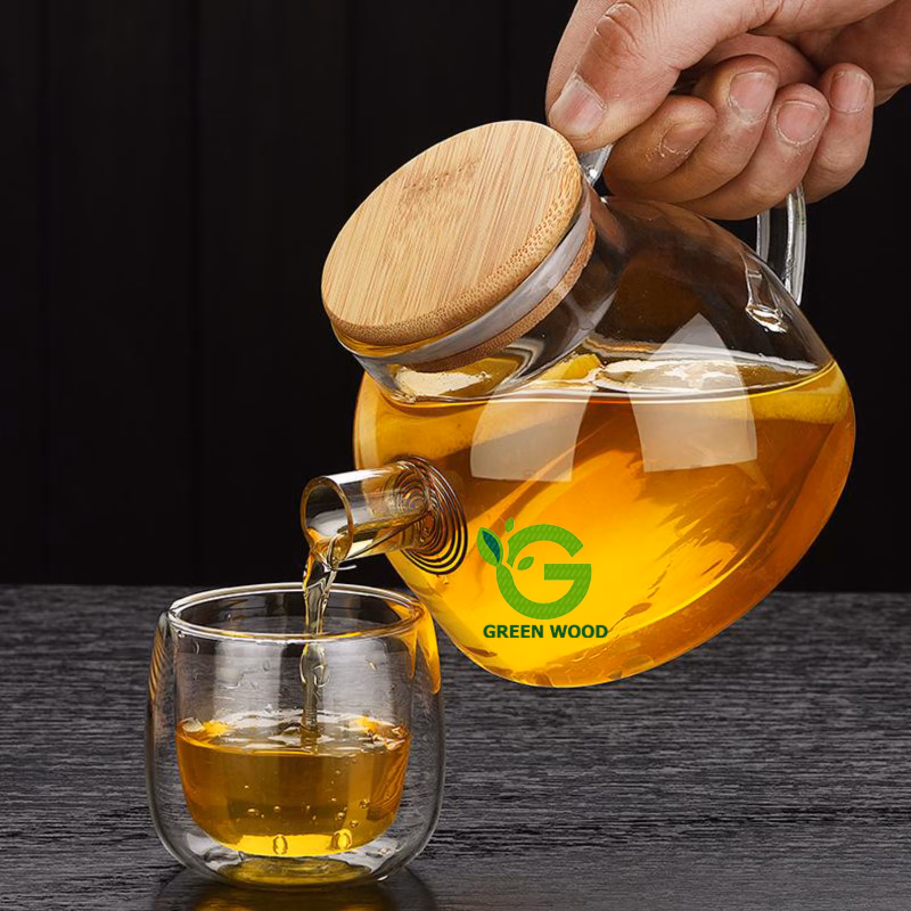 قوری چای و دمنوش شعله مستقیم بامبو پیرکس 700 میلی لیتر کد Gw160301002