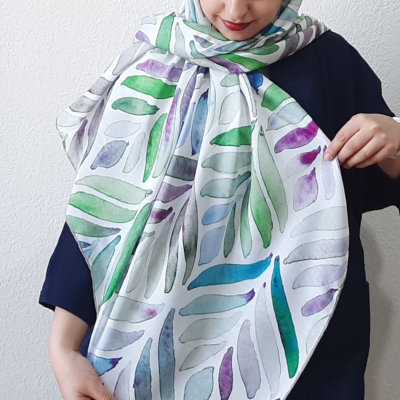روسری قوارهدار ابرنگی