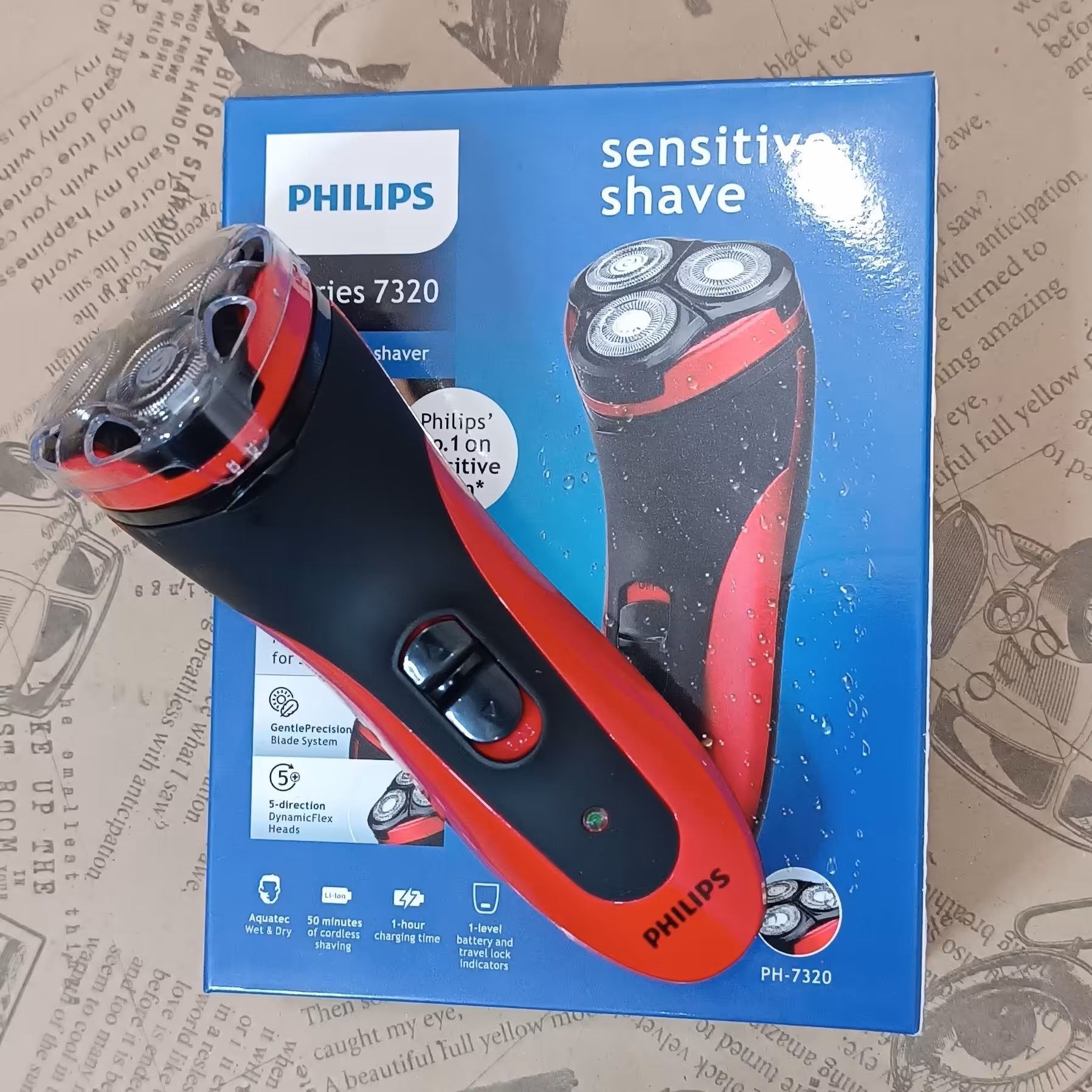 ریشتراش فیلیپس 3 تیغ لیبل دار philips ریش تراش فیلیپس ریش تراش خطزن پیلیپس Philips صفرزن صورت ریشتراش مردانه شیش تیغ 