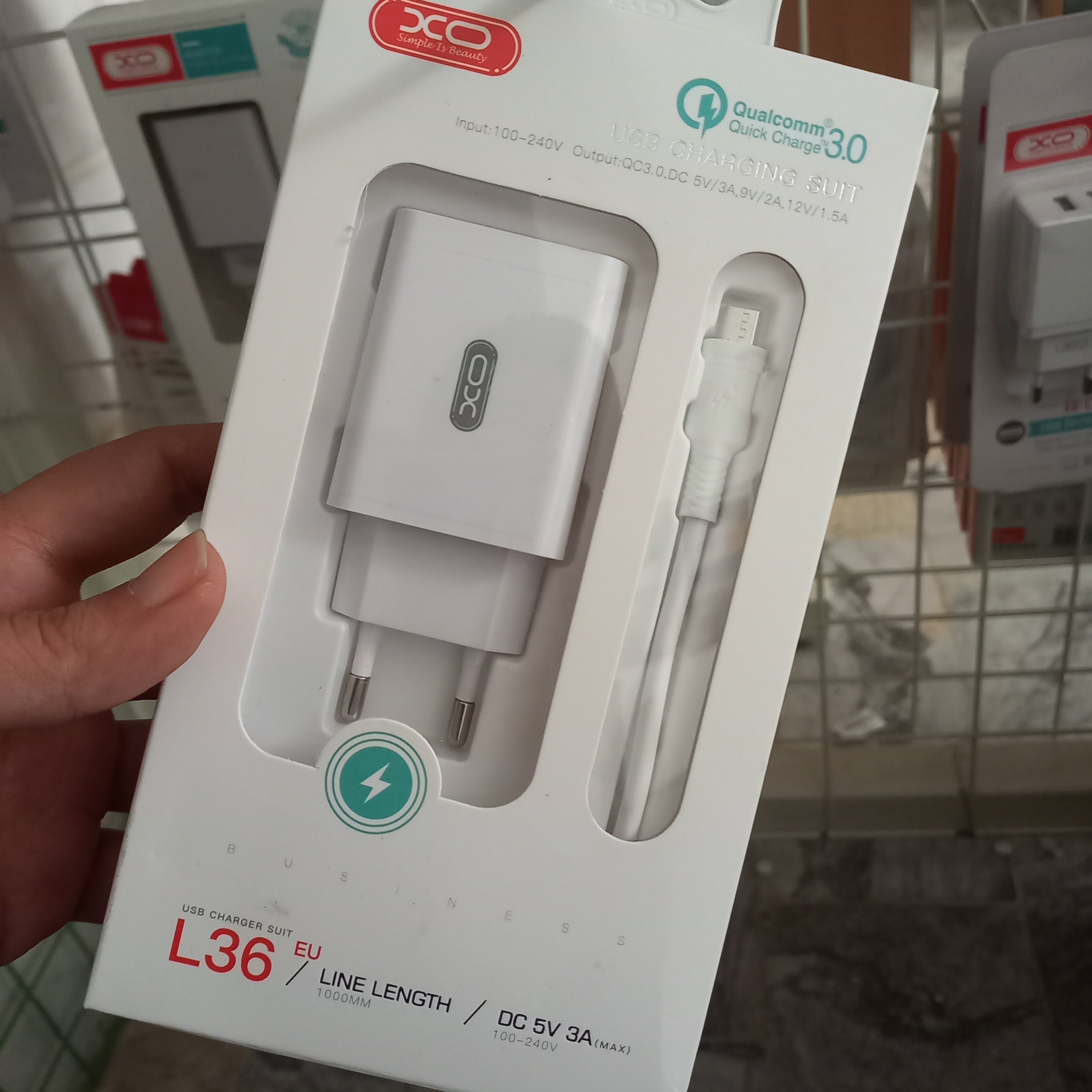 پک شارژر میکرو XO-L36 Quick Charge 3.0