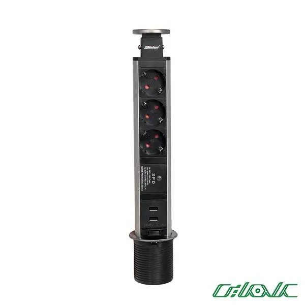 پریز توکار استوانه ای ملونی مدل 10006