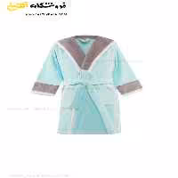 حوله پالتویی کودک سلین طرح پاسفیک رنگ ابی روشن-طوسی سایز 8-9