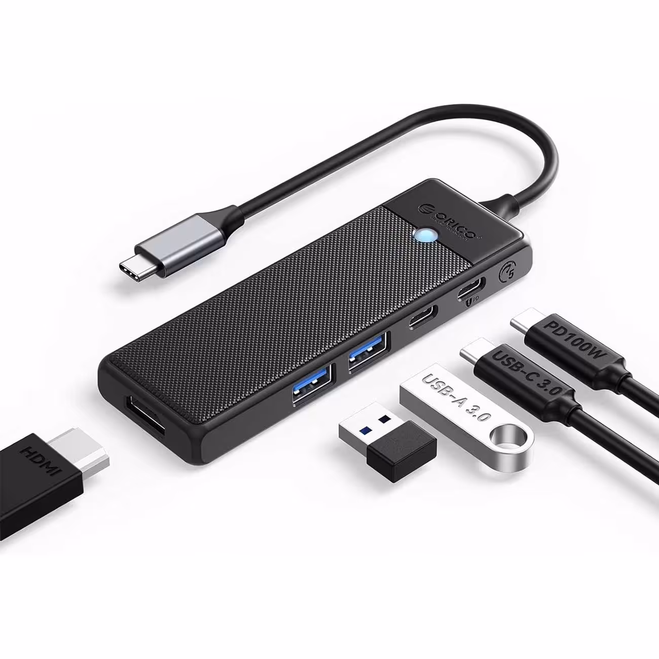 هاب تایپ سی 5 پورت اوریکو PWD-5P