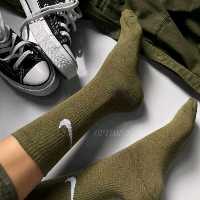 جوراب ساقدار نایک سبز ارتشی نخ پنبه فری سایز