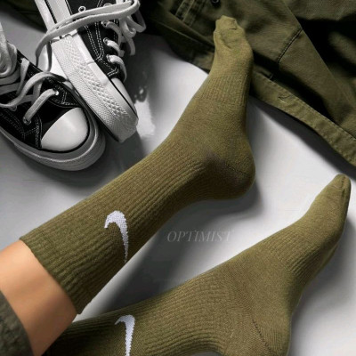 جوراب ساقدار نایک سبز ارتشی نخ پنبه فری سایز