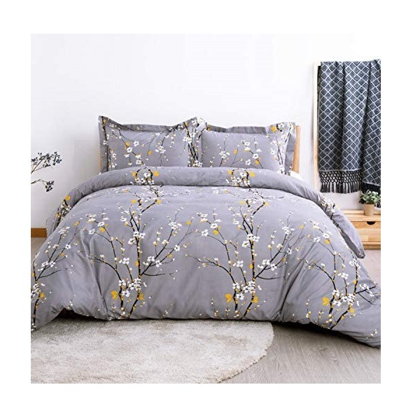 سرویس ملحفه مدل گل یخ کد 180 دو نفره سه تکه