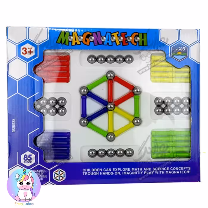 بازی فکری و ساختنی و بازی خلاقیتی مگ مغناطیسی 65 قطعه