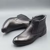 بوت مردانه چرم طبیعی مشکی از برند Ecco  (تمام چرم طبیعی)