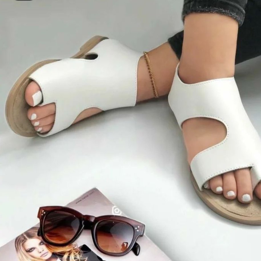 کفش صندل تابستانه زنانه مشکی و سفید