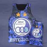 ست رکابی شلوارک استقلال فری سایز  مناسب لارج و ایکس لارج 