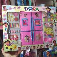 اسباب بازی دخترانه یخچال صورتی ساید با وسایل(پس کرایه)