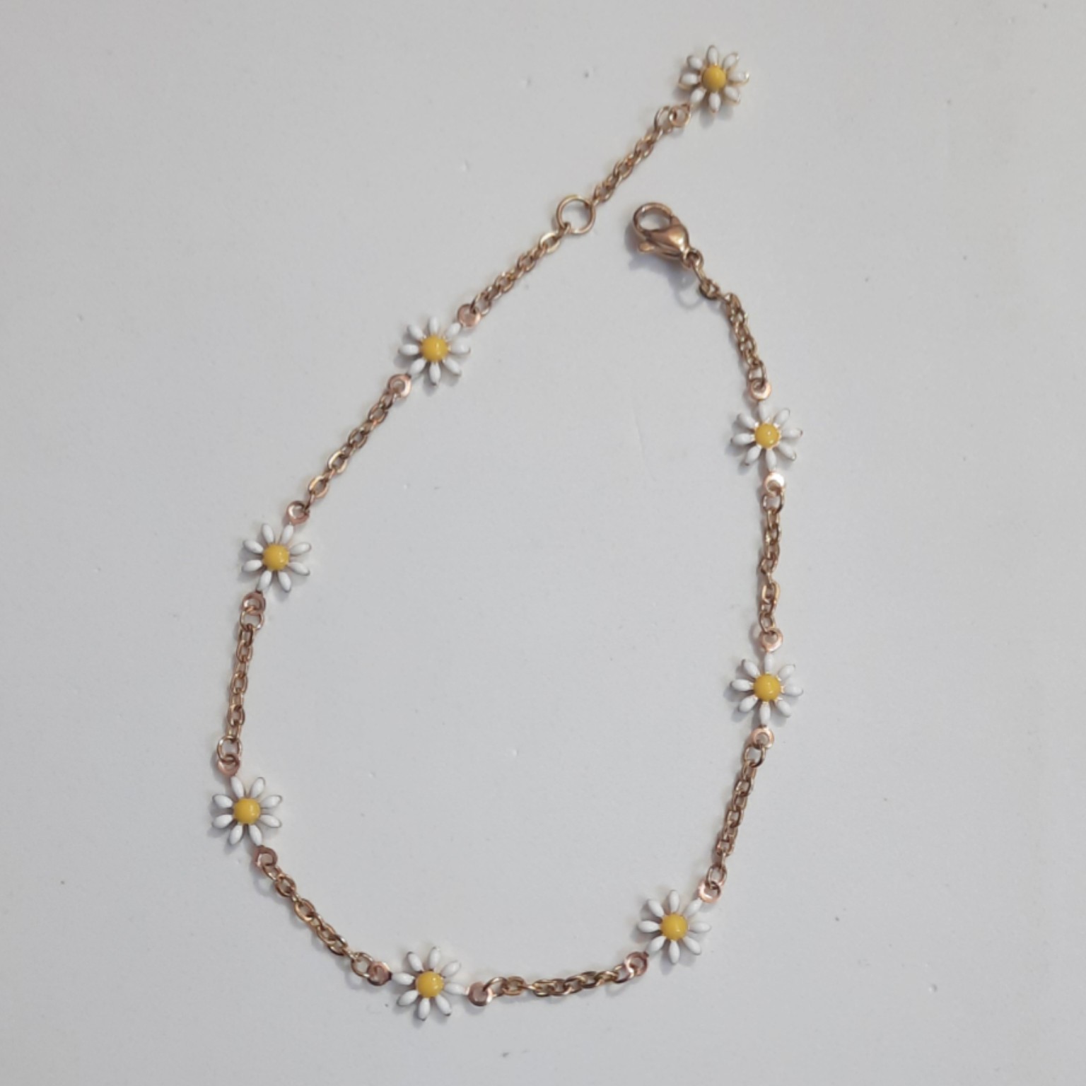 دستبند بابونه استیل رنگ ثابت