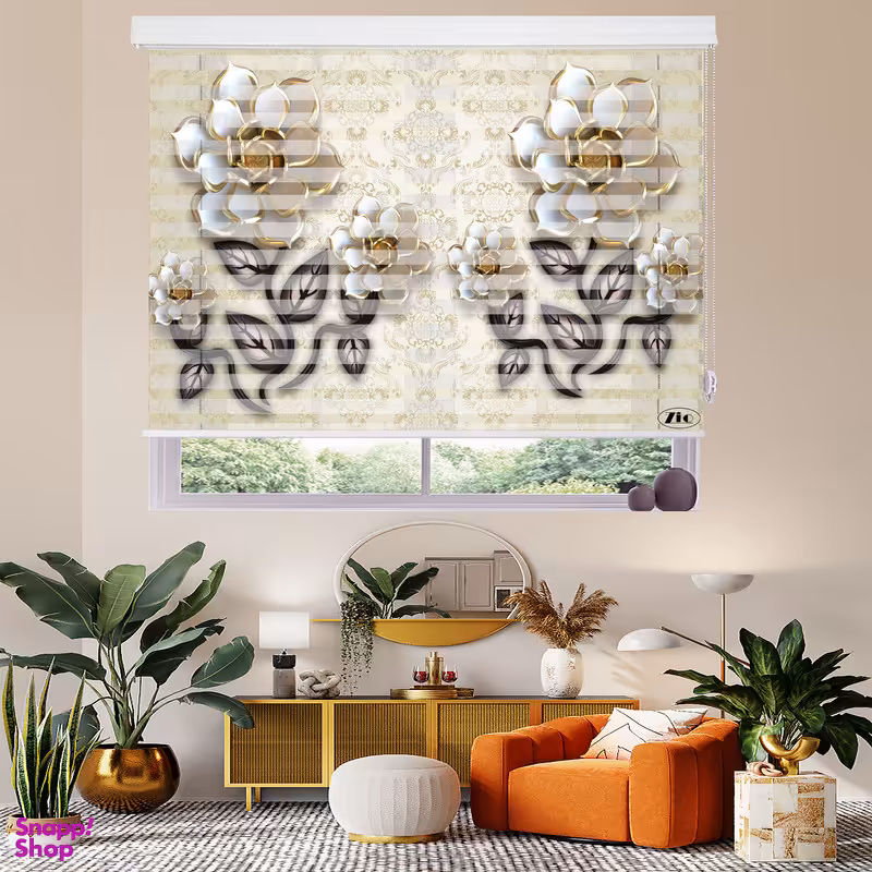 پرده زبرا زیو مدل 3D-1092 سایز 200x150 سانتی متر