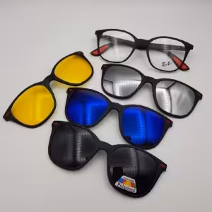 عینک طبی به همراه 4 کاور مگنتی آفتابی کد 2316