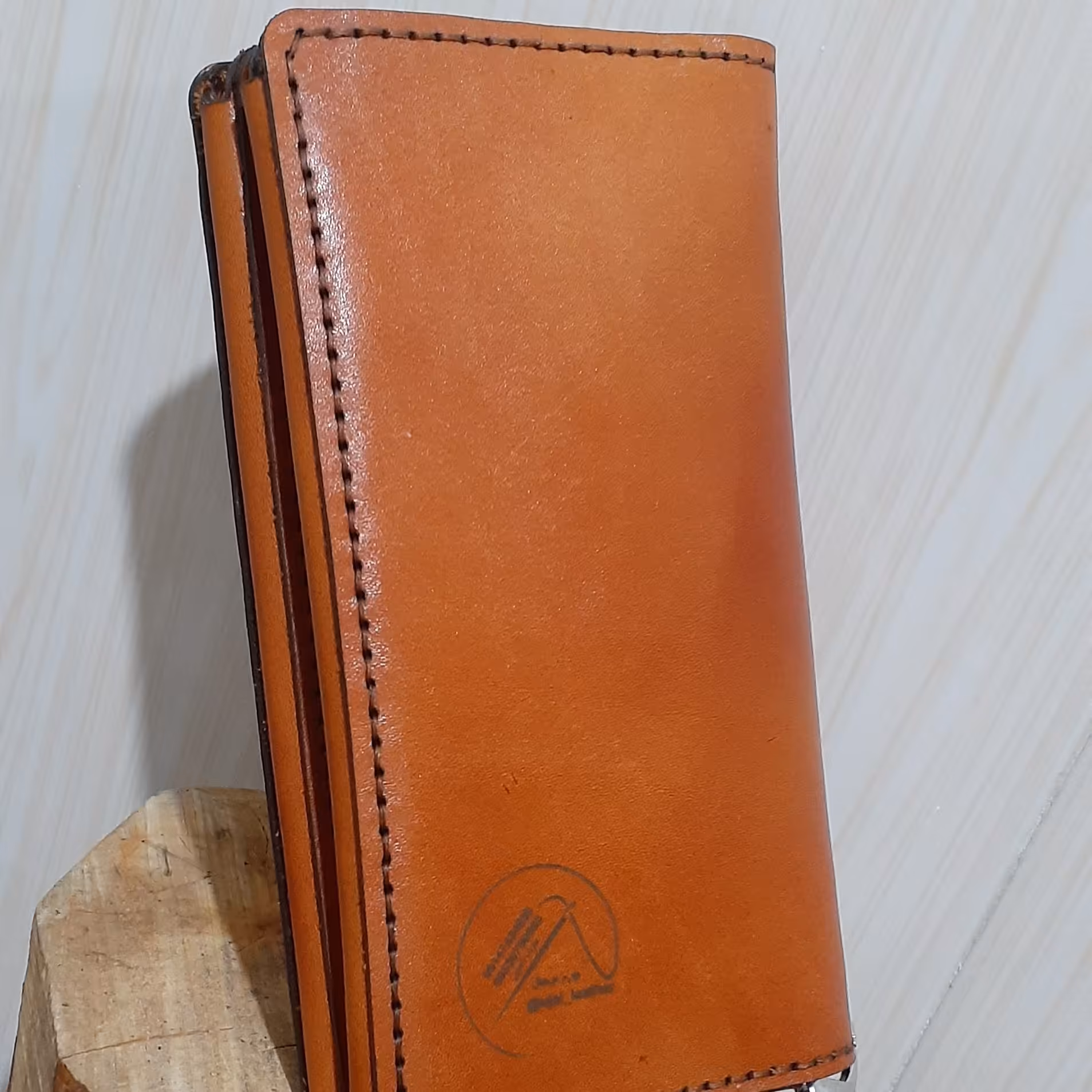 کیف پول چرم طبیعی دستدوز