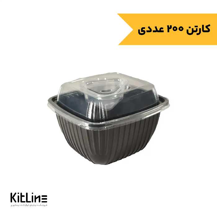 ظرف یکبار مصرف پلی پروپیلن همراه در شفاف و سس کاپ مثلثی M800 مهرپارسا (کارتن 200 عددی)