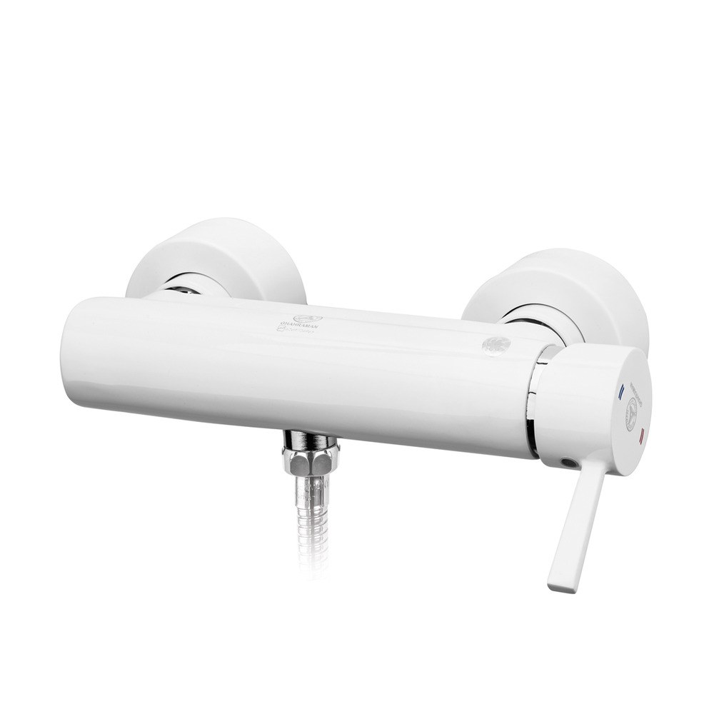 شیر دستشویی قهرمان مدل ارکیده سفید کروم (60 ماه گارانتی)