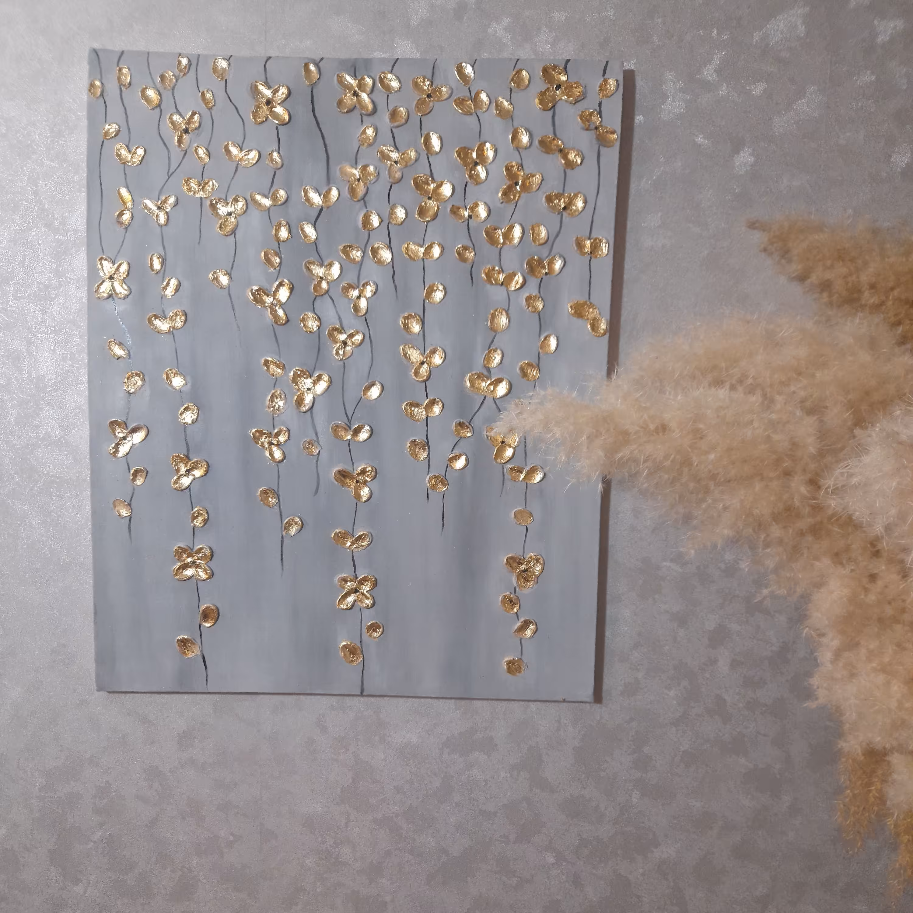 تابلو نقاشی رنگ روغن ریسه ورق طلا