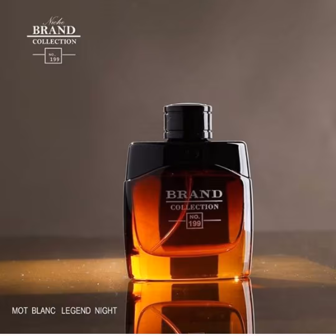 عطر ادکلن مردانه مونت بلانک لجند نایت برند کالکشن مدل 199 (Brand collection Legend Night) حجم 25 میلBrand collection No.