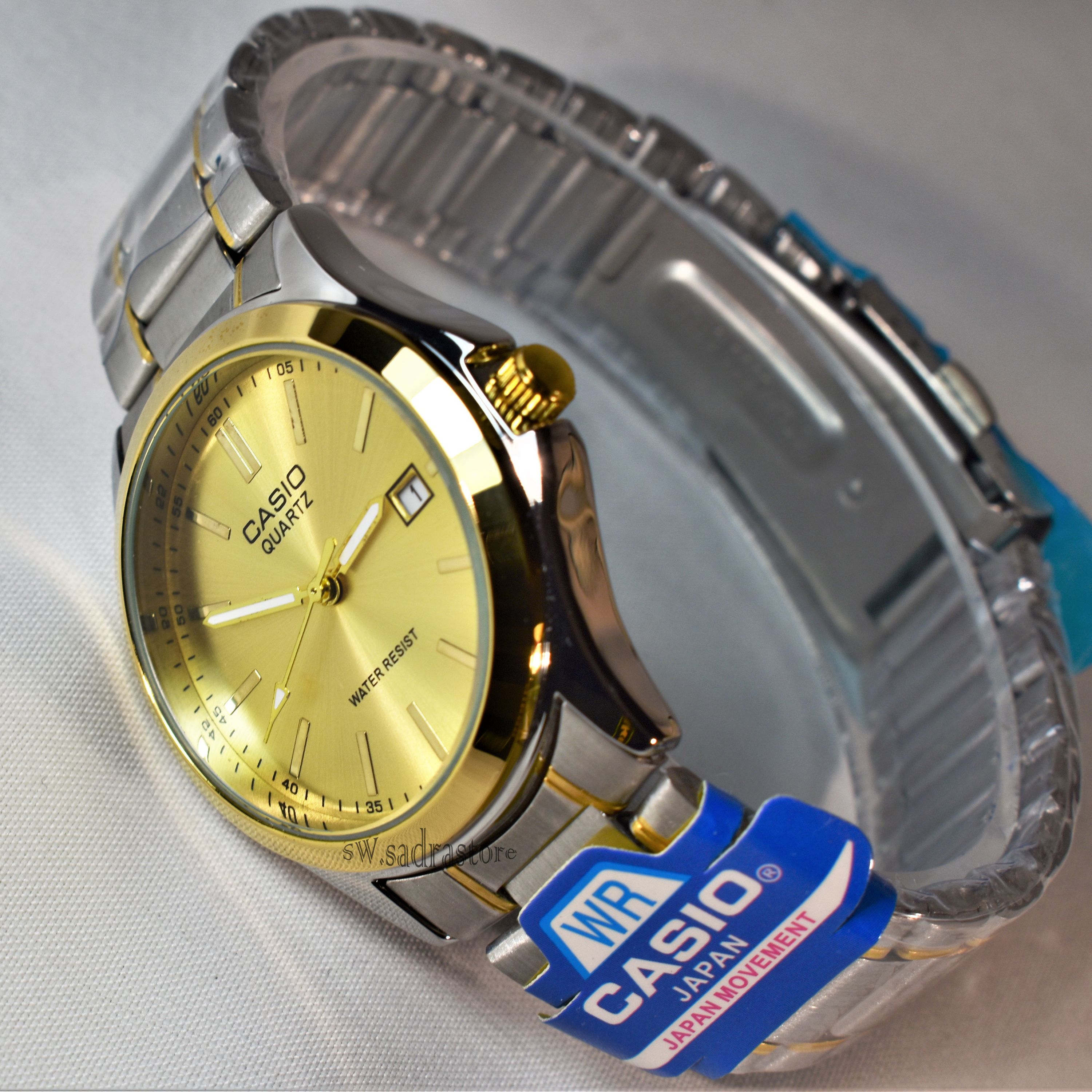 CASIO MTP1199 کاسیو ساخت ژاپن با موتور قدرتمند ژاپن با صفحه طلای