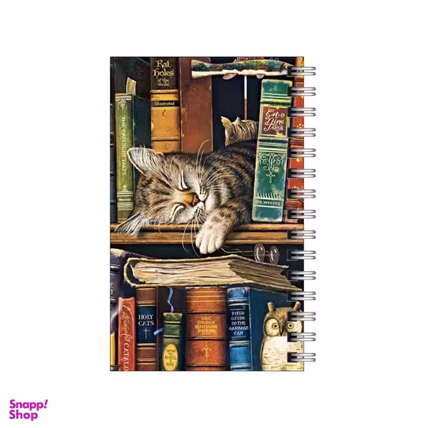 دفترچه یادداشت مدل to do list طرح گربه کتابخوان کد 1846274