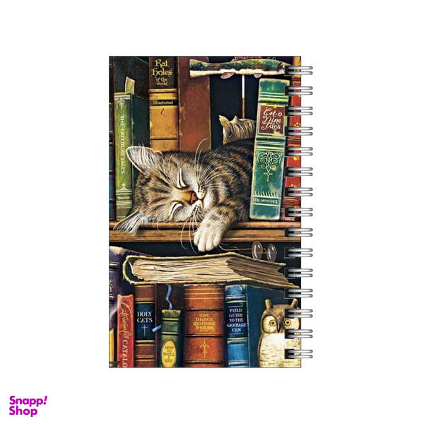 دفترچه یادداشت مدل to do list طرح گربه کتابخوان کد 1846274