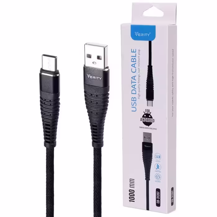 کابل تایپ سی فست شارژ Verity CB-3135T 1m