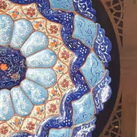 بشقابمیناکاری  30 سانتی روی مس کد 7 (پس کرایه)