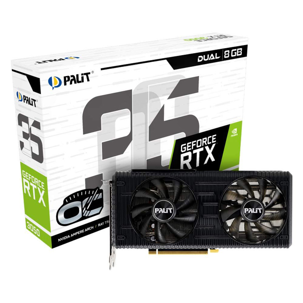 خرید کارت گرافیک پلیت Graphics Palit GeForce RTX 3050 Dual 8GB با بهترین قیمت