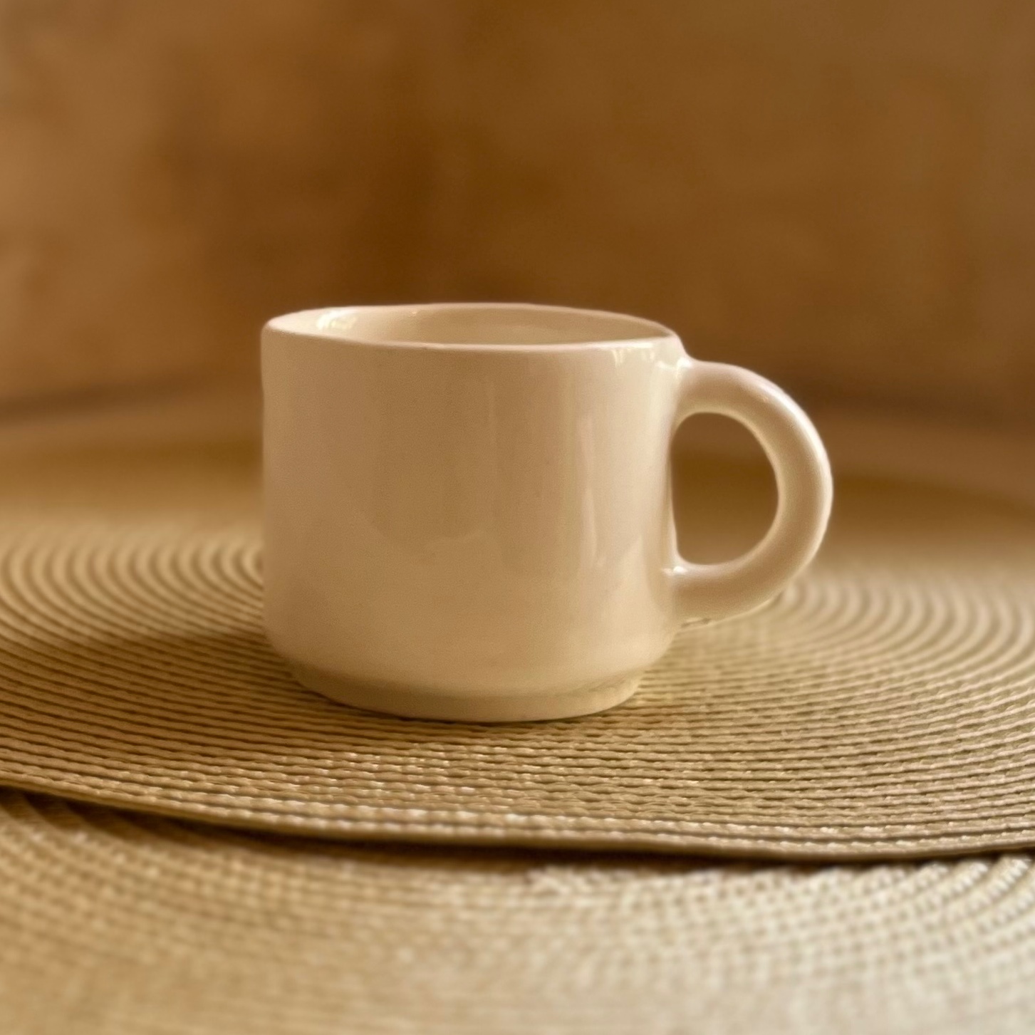 نیم ماگ سرامیکی سفید 