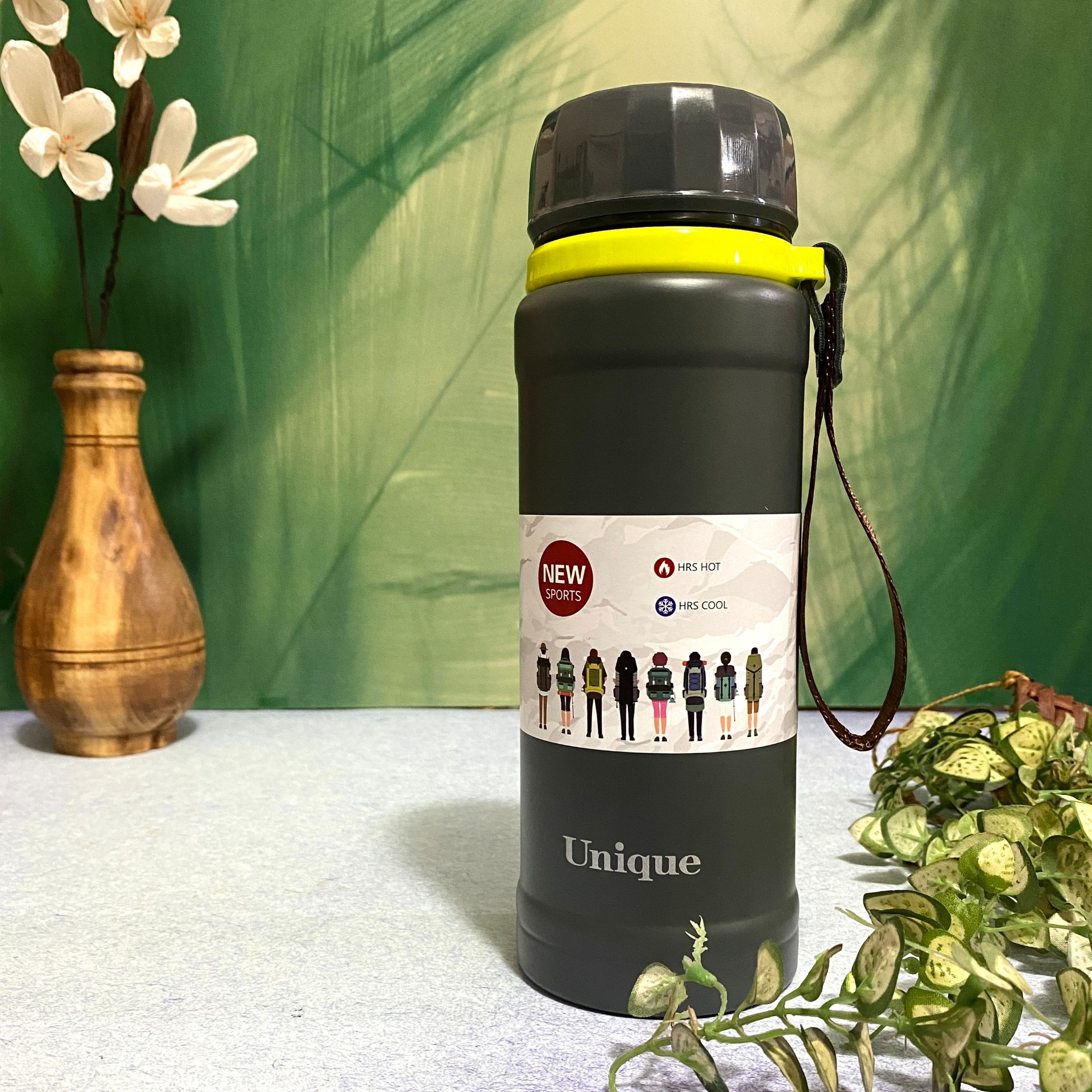 فلاسک استیل مدل یونیک گنجایش 650 میلی لیتر رنگ طوسی کد1