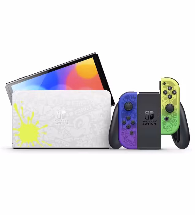 کنسول بازی نینتندو مدل Switch White OLED Splatoon 3