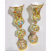 لاله و شمعدان پرکار و گلدان پر کار  ارتفاع 72 سانتی متر