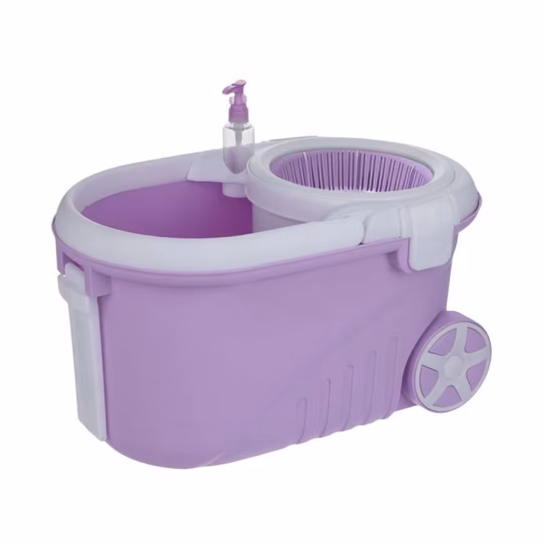 ست سطل و زمین شوی شایلین تی چرخشی بدون پدال طی شایلین  رنگ سبز چمنی