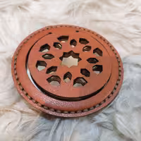 آینه با کاور چرم طبیعی