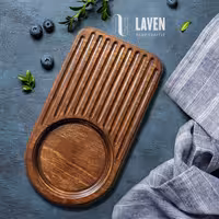 سینی تکنفره چوبی یا زیرلیوانی  یا تخته سرو کوچک مدل دریا